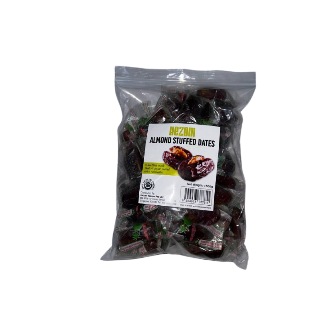 HEZOM DATES WITH ALMONDS (500G)