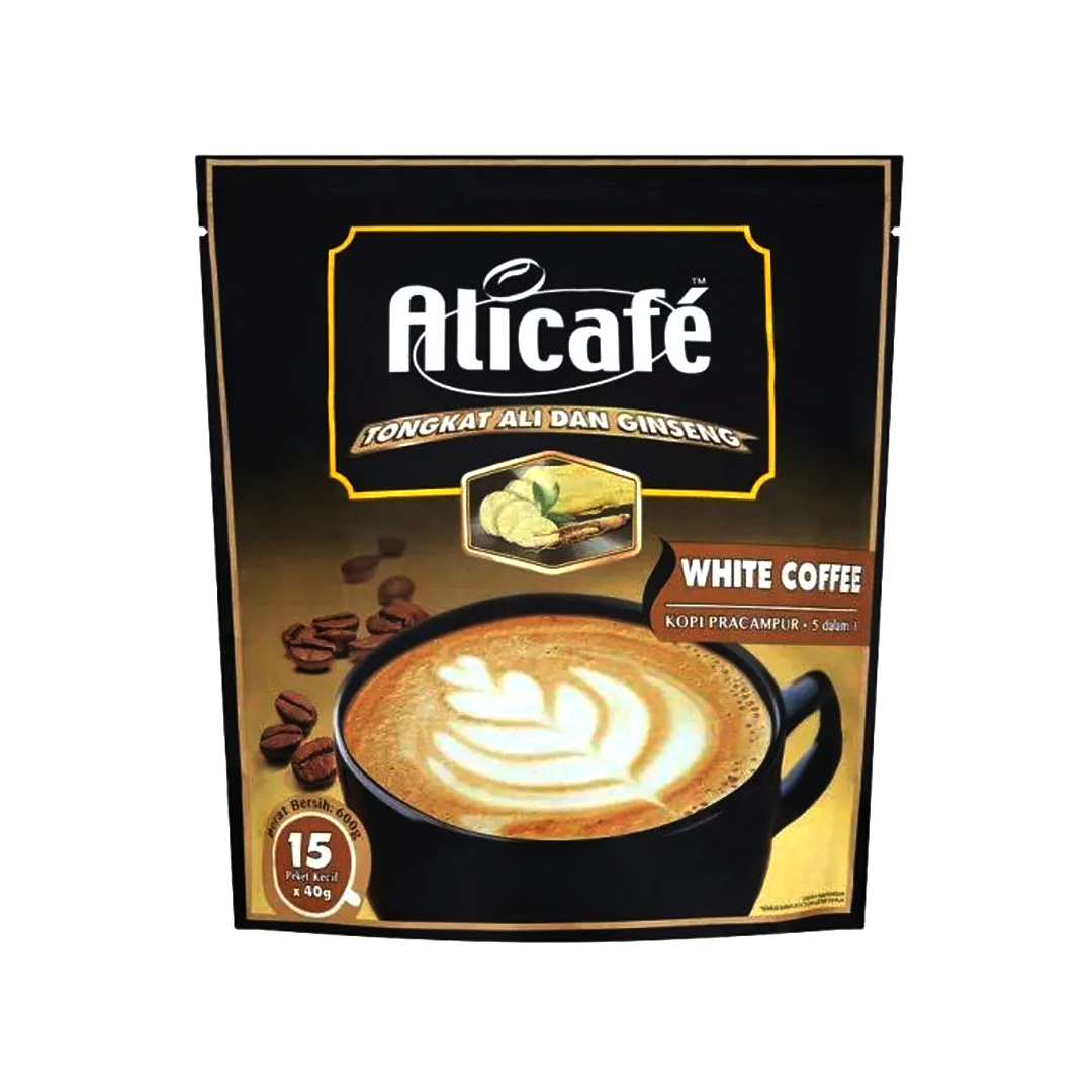 ALICAFE TONGKAT ALI & GINSENG KOPI PUTIH (40G x 15)