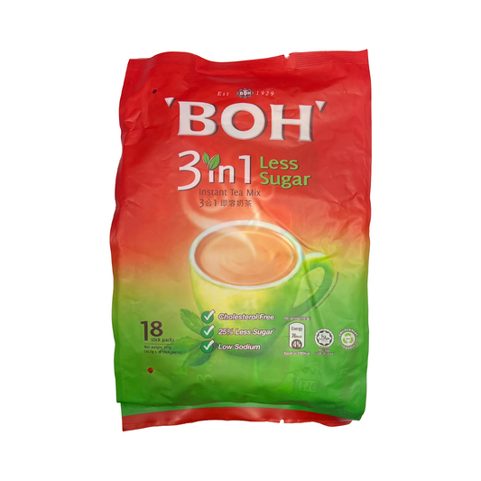 BOH 3 IN 1 INSTANT TEA MIX LESS SWEET (16.5G x 18)