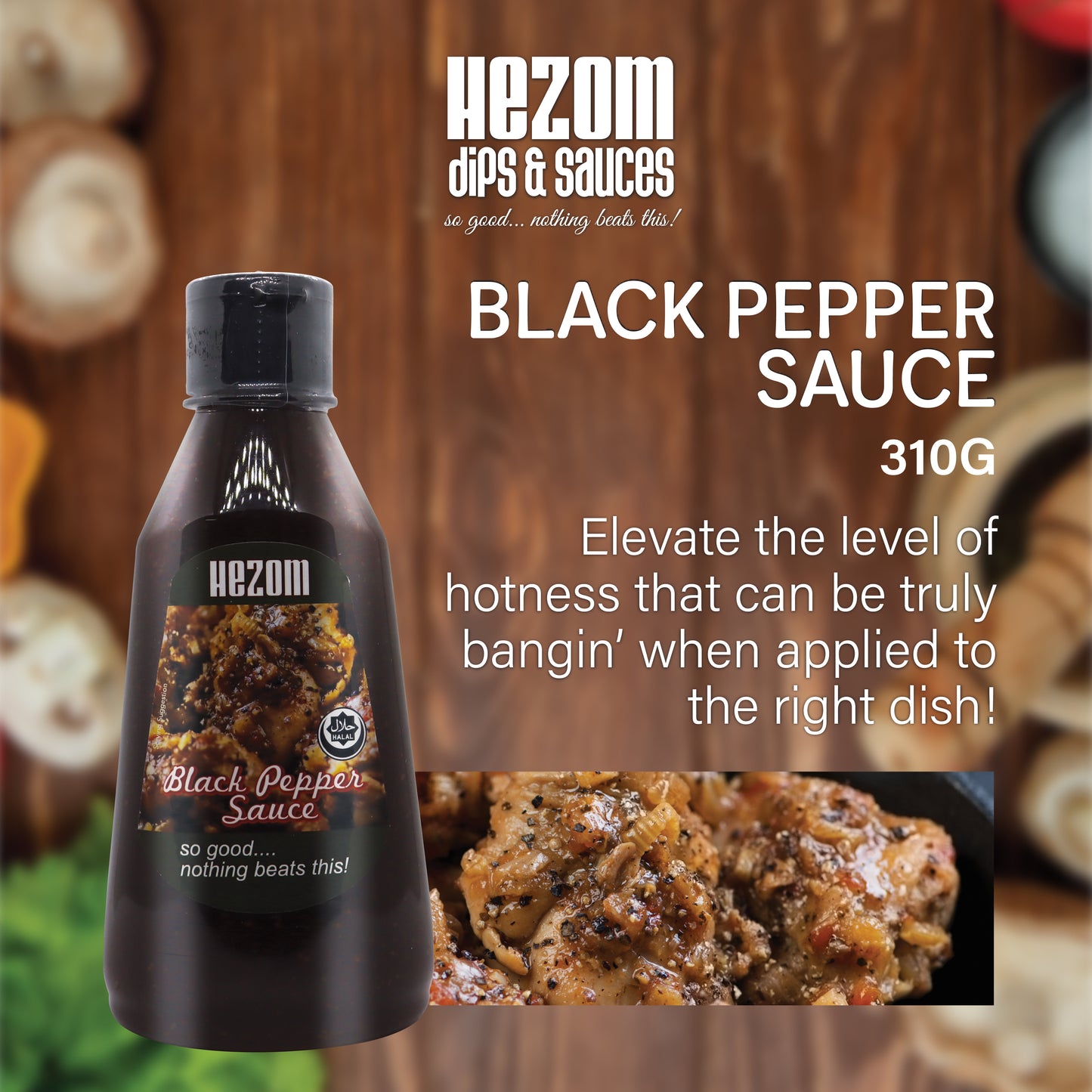 HEZOM BLACK PEPPER SAUCE BOTTLE (310G)