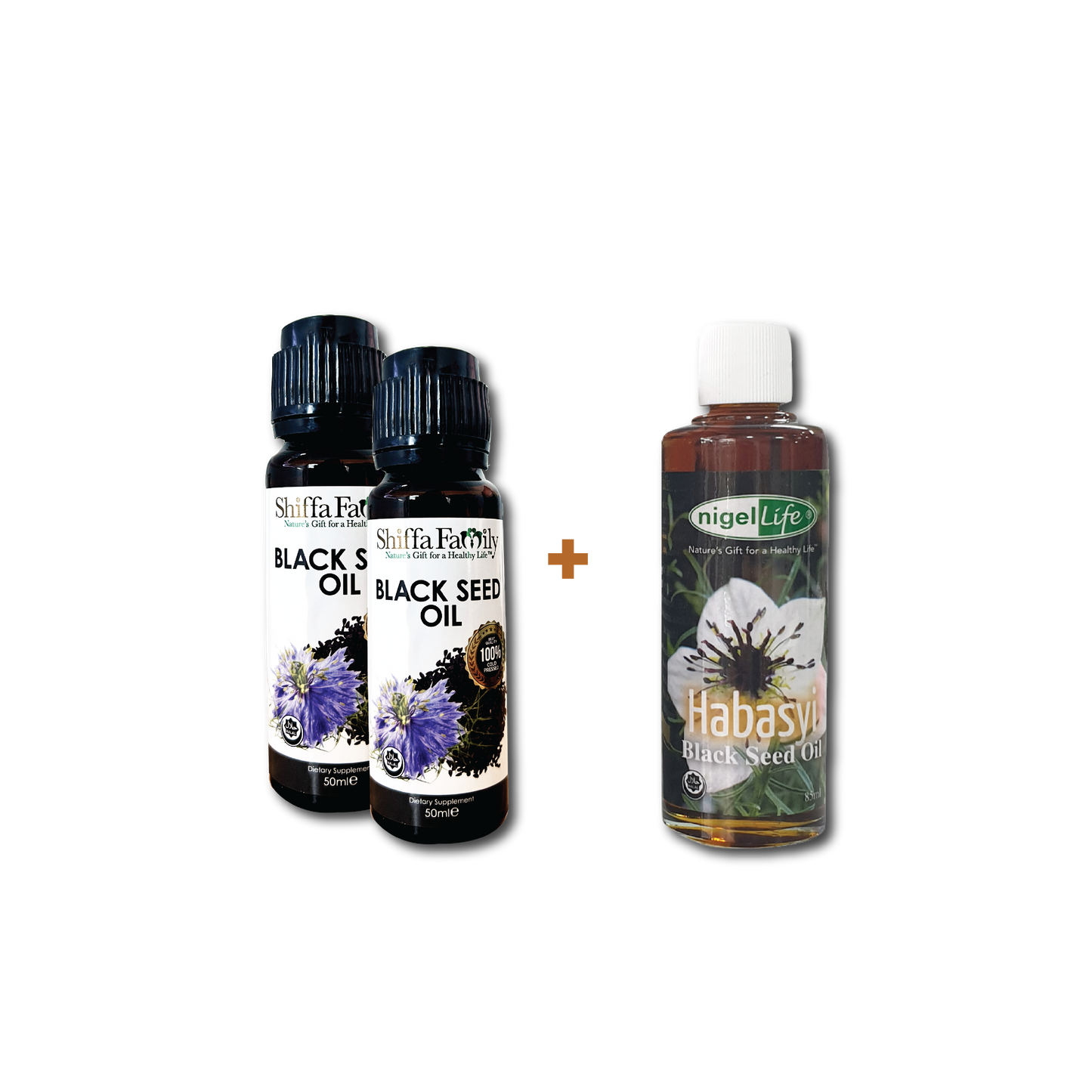 SHIFFA FAMILY COLD PRESSED BLACK SEED OIL COMBO SET (50ML x 3)