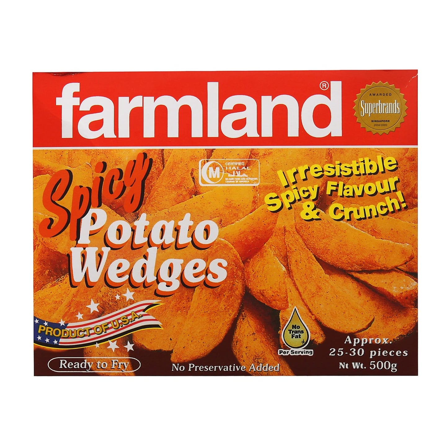 FARMLAND SPICY POTATO WEDGES (500G)