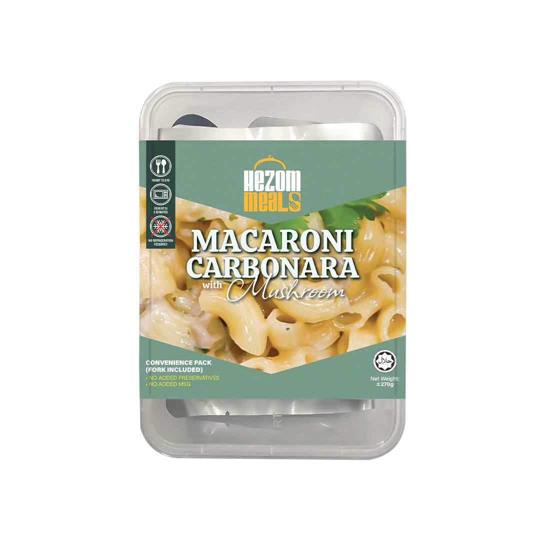 HEZOM RTE MACARONI CARBONARA WITH MUSHROOM (270G)