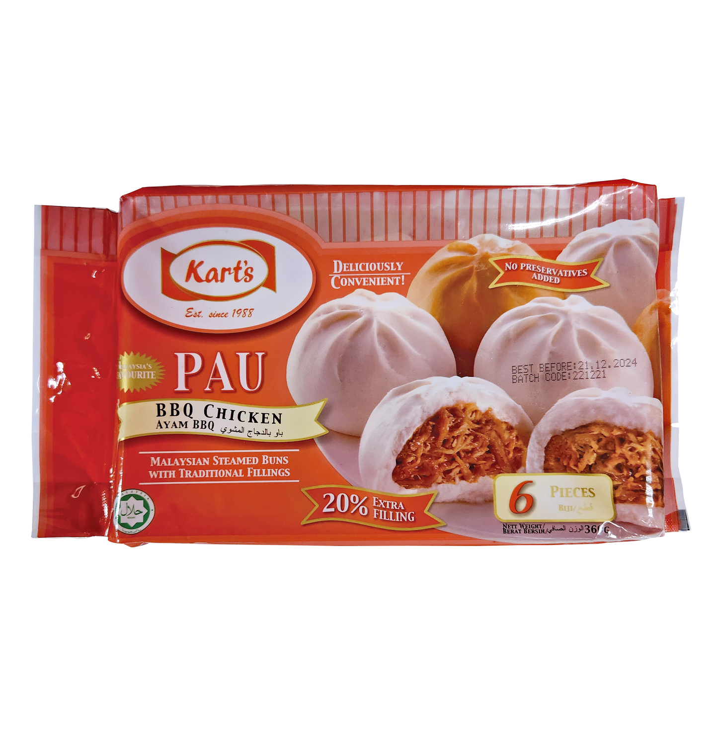 KART'S PAU BBQ CHICKEN (60G x 6)