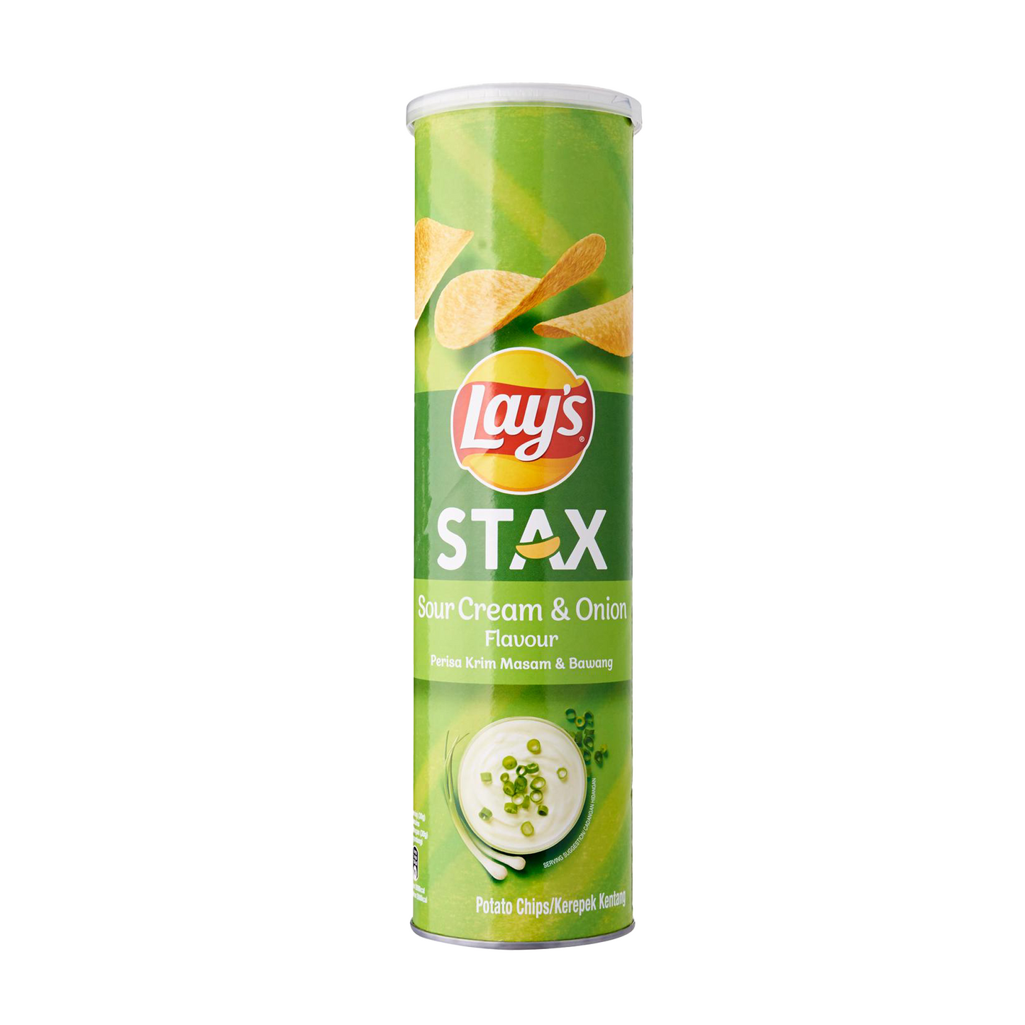 LAY'S STAX POTATO CHIPS SOUR CREAM & ONION (135G)