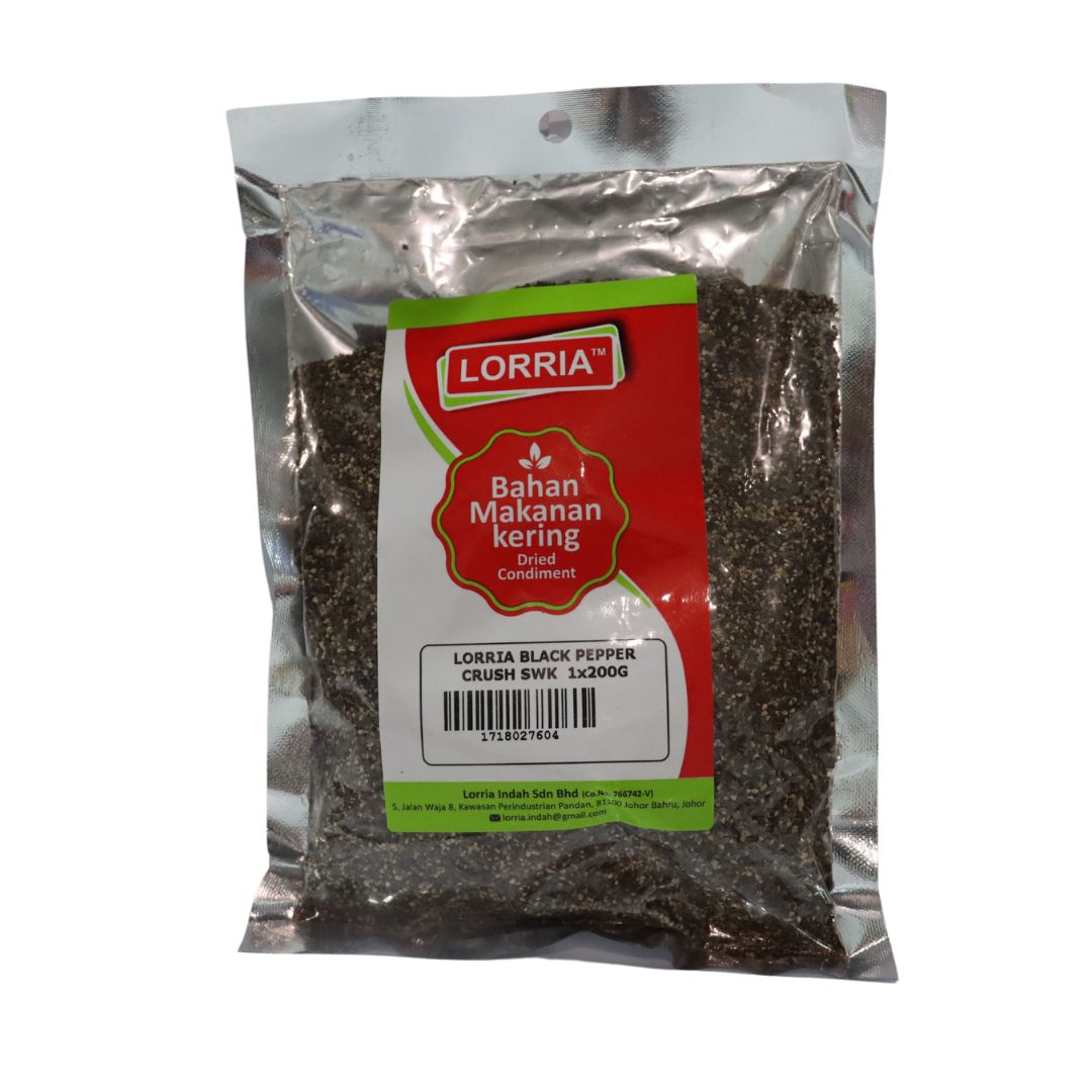 LORRIA COARSE BLACK PEPPER (200G)