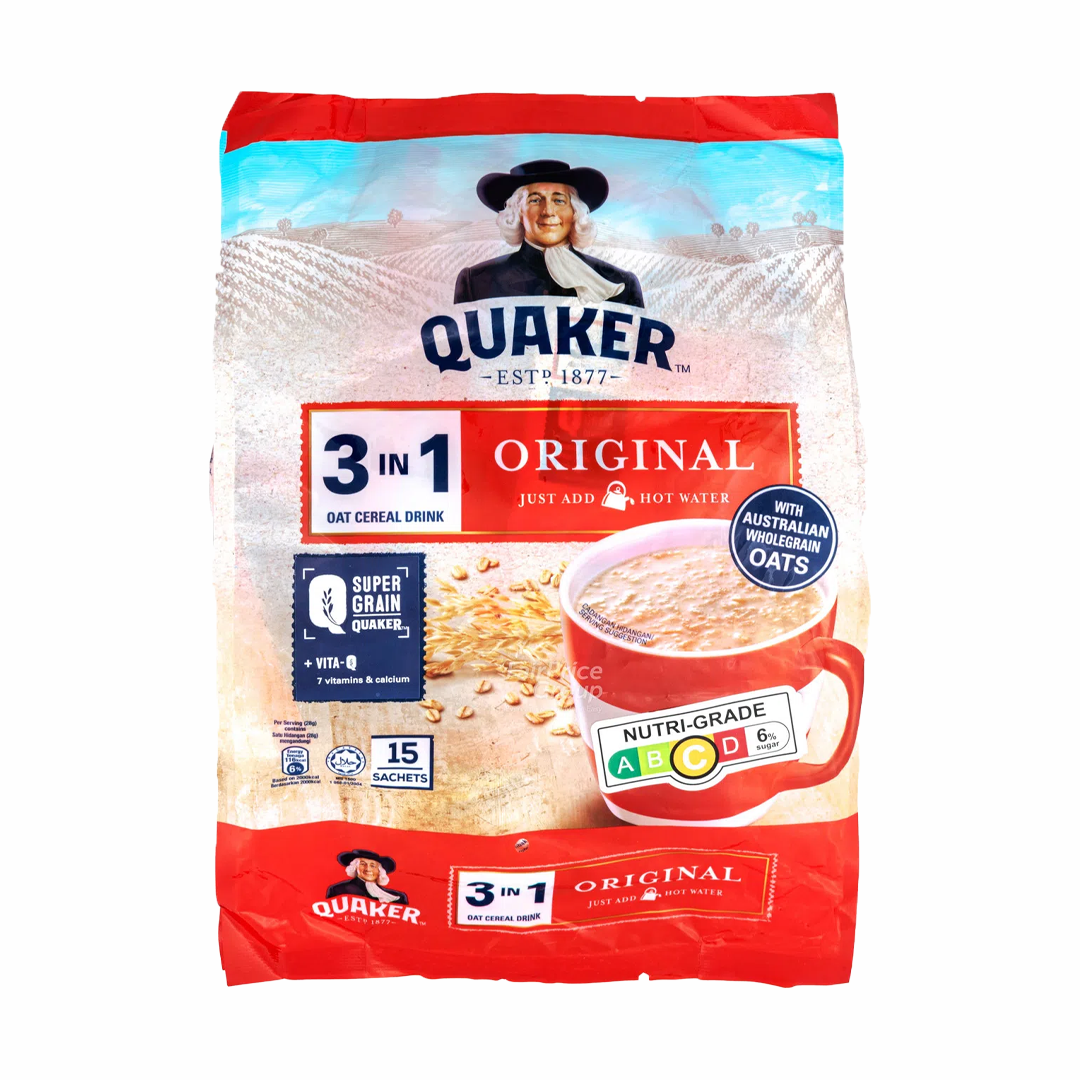 QUAKER 3 IN 1 INSTANT OAT CEREAL ORIGINNAL (28G x 15)