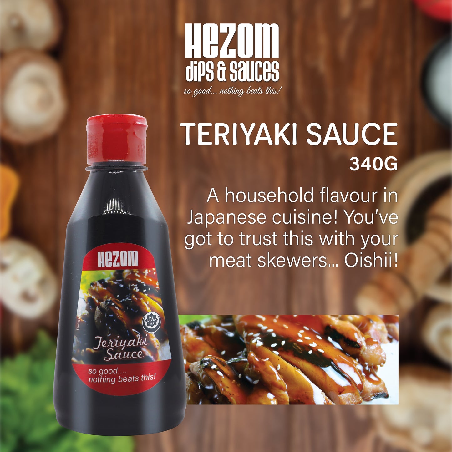 HEZOM TERIYAKI SAUCE BOTTLE (340G)
