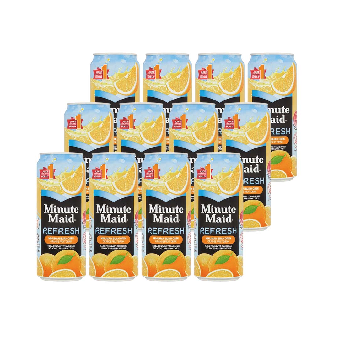 MINUTE MAID REFRESH ORANGE CAN (300ML X 12) CARTON