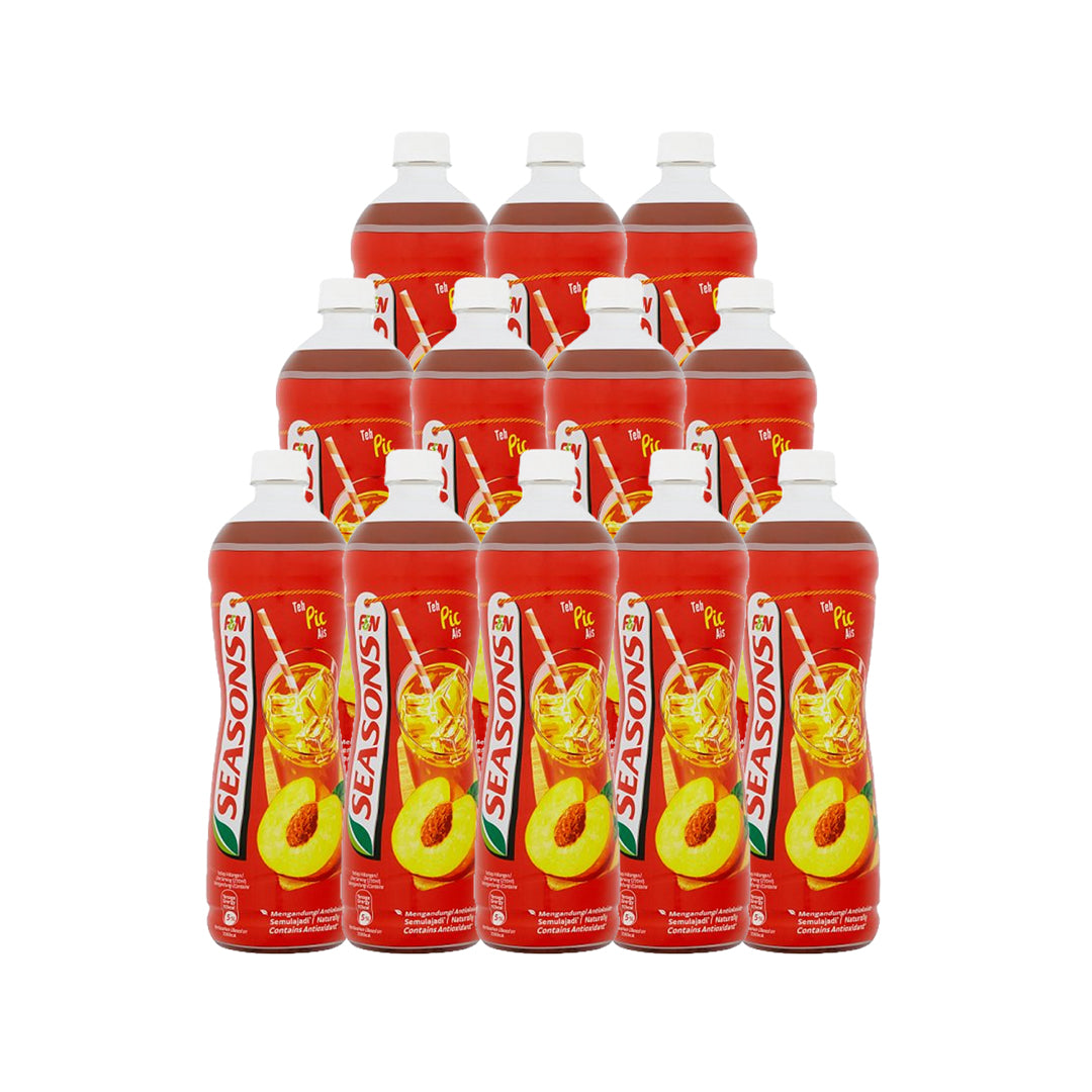 SEASONS ICE PEACH TEA (1L X 12) CARTON