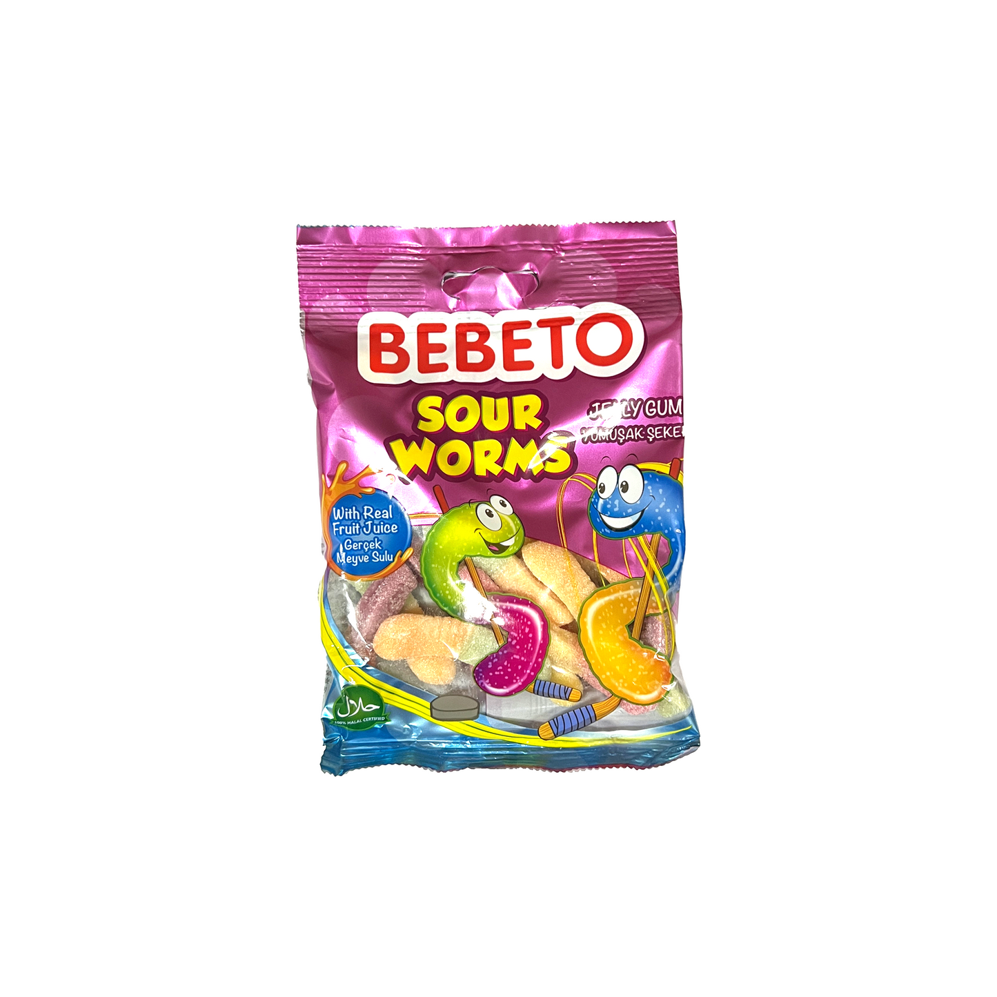 BEBETO SOUR WORMS (80G)
