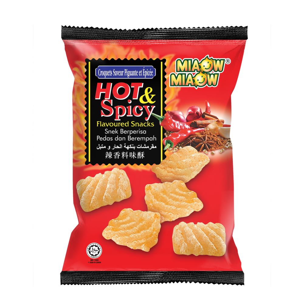 MIAOW MIAOW HOT & SPICY FLAVOURED SNACK