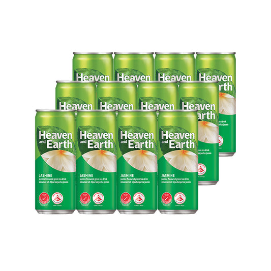 HEAVEN & EARTH JASMINE GREEN TEA CAN (300ML X 12) CARTON